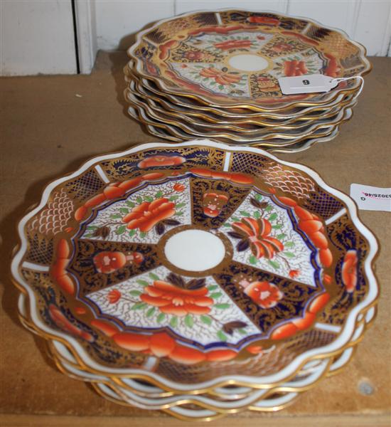 Coalport part dessert service, Imari palette